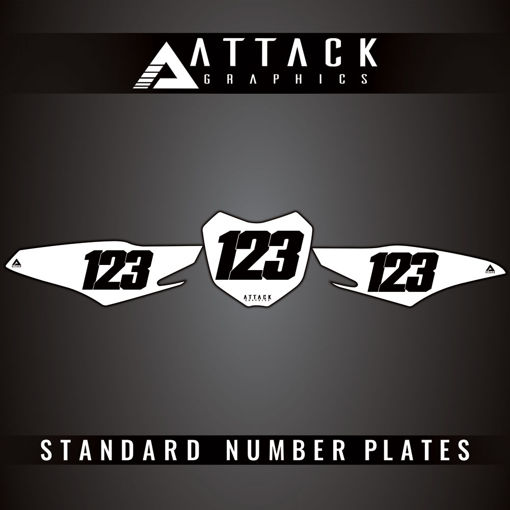 Attack Graphics Number Plate Backgrounds For Honda CRF125F 2014