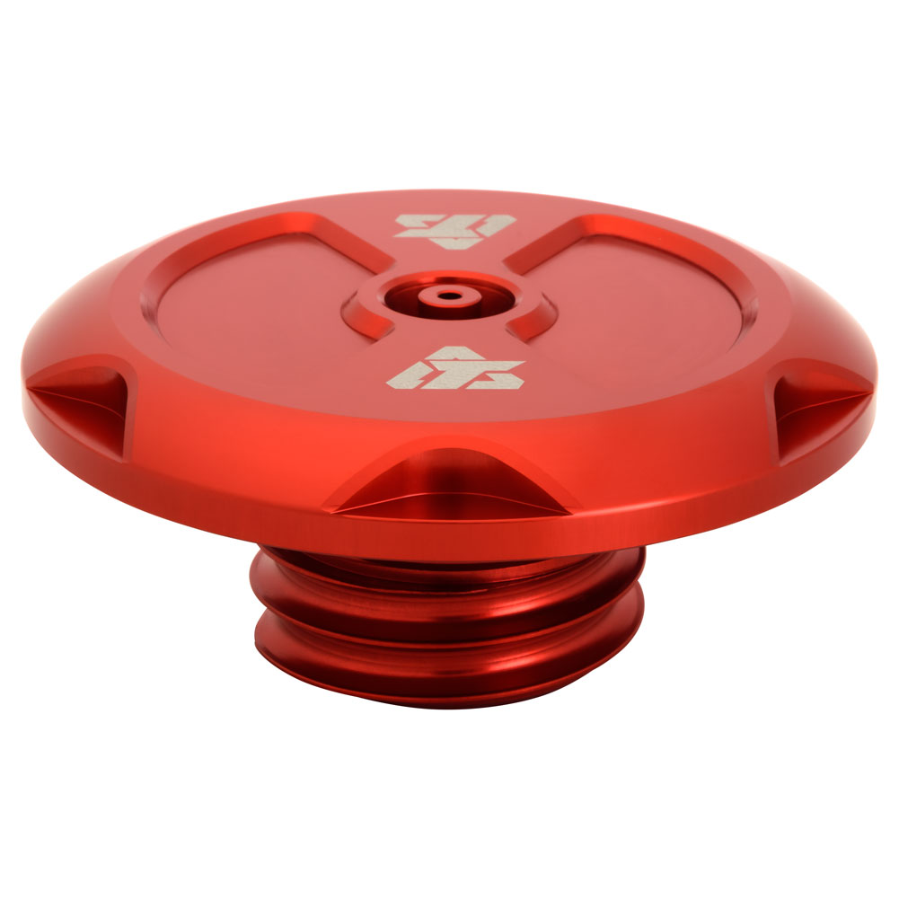 TUSK Billet Aluminum Gas Cap Red For Honda CRF125F (Big Wheel
