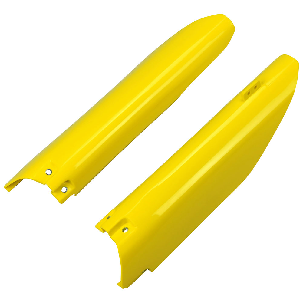 UFO Lower Fork Cover Set 02 Yellow For Suzuki RMZ450 2007-2026