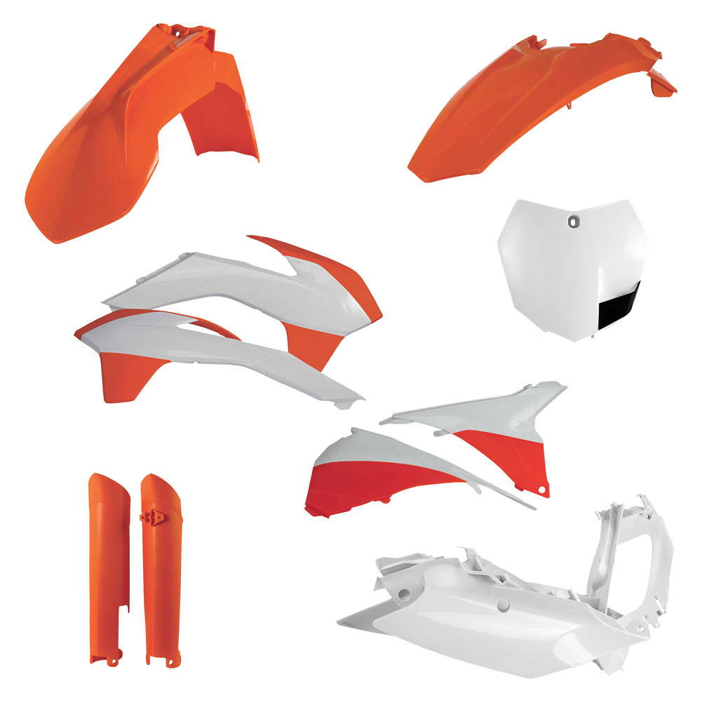 Acerbis Complete Plastic Fender Body Kit Orange/White/Black KTM 250 XC 2013-2014
