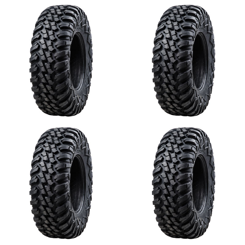 (4 Pack) Tusk Terrabite Radial Tire 25x10-12 Medium/Hard Terrain For Arctic Cat - Picture 2 of 9