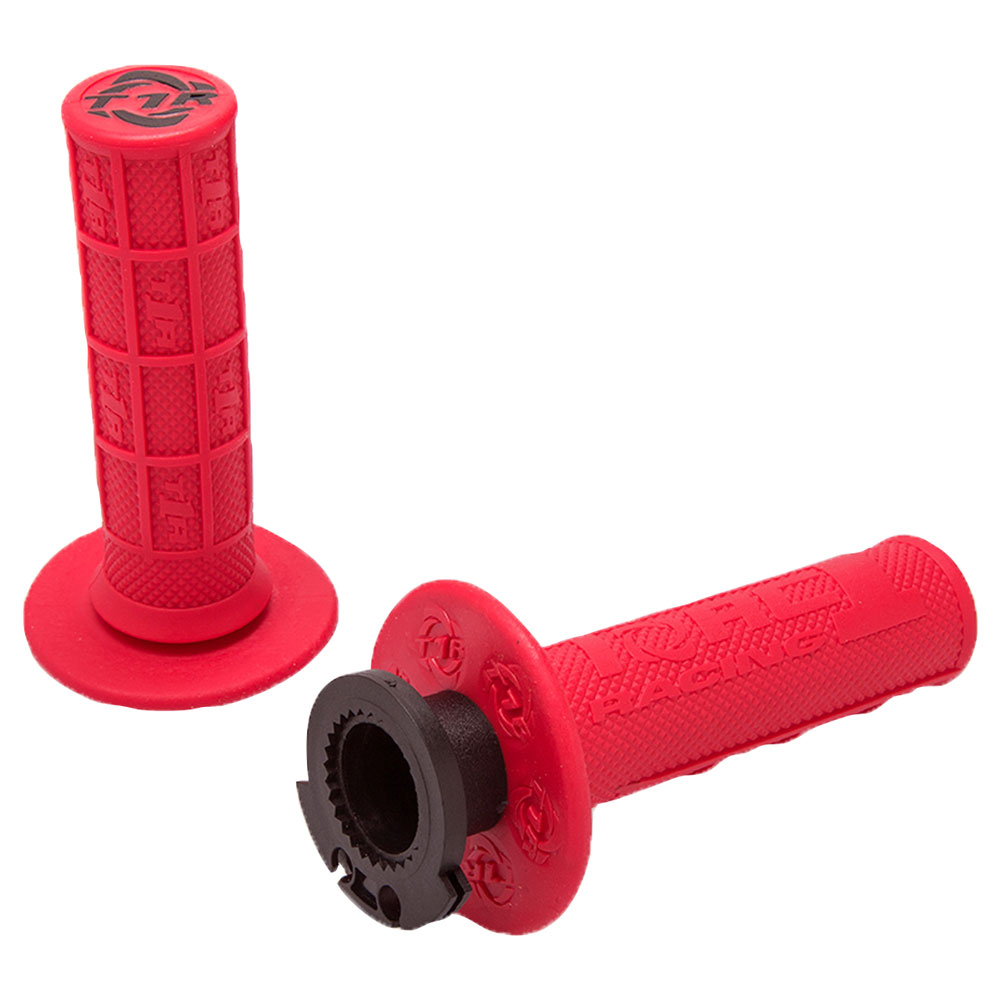 TORC1 Racing Defy Lock On MX Grips Red For Kawasaki KX85 2001-2022